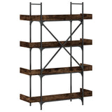 Bookcase 4-Tier Smoked Oak 100x33x145.5 cm Engineered Wood 837694