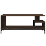 TV Cabinet Brown Oak 102x40x41 cm Engineered Wood and Powder-coated Steel 842415