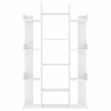 Book Cabinet White 86x25.5x140 cm Engineered Wood 808900