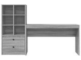 Desk with Drawer with Shelf with Storage 2 pcs Grey Sonoma 3337334