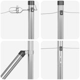 Ground Spike Fence Post 13 pcs Silver Powder-Coated Steel 42004277