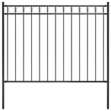 ZNTS Garden Fence Steel 1.7x1.2 m Black 146314