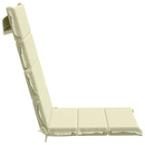 High Back Chair Cushion GEMERT 4 pcs 100% Polyester Cream 946087