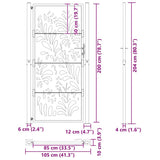 Garden Gate 100x200 cm Weathering Steel Wave Design 4100978