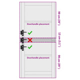 Interior Door White 93 x 211 cm Plywood 42052401