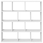 ZNTS Wall Cube Shelf 12 Compartments White Engineered Wood 860004