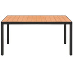 Garden Table Brown 150x90x74 cm Aluminium and WPC 42794