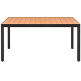 Garden Table Brown 150x90x74 cm Aluminium and WPC 42794