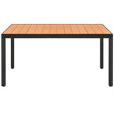Garden Table Brown 150x90x74 cm Aluminium and WPC 42794