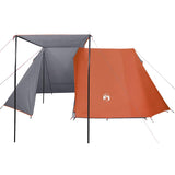 Camping Tent 3-Person Grey and Orange Waterproof 94367