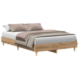 Bed Frame No Mattress Artisan Oak 120x200 cm Engineered Wood 861038