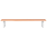 Basin Shelf Wall Mounted Steel and Solid Wood Oak 3302568