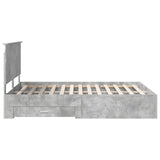 Bed Frame Concrete Grey 150 x 200 cm Engineered Wood 3411292