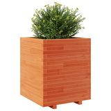 Garden Planter Wax Brown 60x60x72.5 cm Solid Wood Pine 3282581