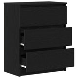 Sideboard Black Oak 60x35x76 cm Engineered Wood 862493