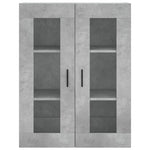 Highboard Concrete Grey 69.5x34x180 cm Engineered Wood 3198677