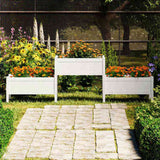 Planter White 245.5x44x75 cm Solid Wood Pine 822253