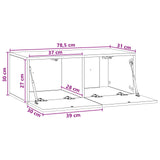 Wall-Mounted TV Cabinet 78.5 x 31 cm White Engineered Wood 898885