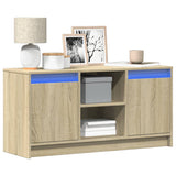 TV Cabinet with LED Sonoma Oak 100x34x50 cm Engineered Wood 852189