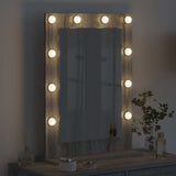 Vanity Mirror Rectangular Grey Sonoma 70 x 50 x 18 cm 868338