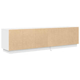 TV Cabinet with LED Lights White 193.5x41x50 cm 3328435