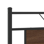 Bed Frame without Mattress Brown Oak 183x203 cm Engineered Wood 4107002