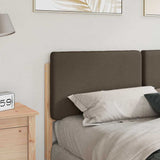 Upholstered Headboard Brown and Taupe 160 cm Solid Pine Wood 880061
