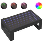 ZNTS Coffee Table with Infinity LED Black 90x53x30 cm 847638