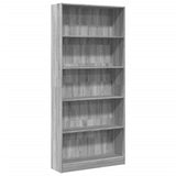 Bookcase Grey Sonoma 80x24x176 cm Engineered Wood 857858