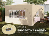 3 x 3m Pop-Up Gazebo Shelter, with Accessories - Sand T3398P317804