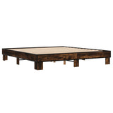 Bed Frame without Mattress Smoked Oak 200x200 cm 3280219