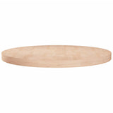 Round Table Top 80x4 cm Untreated Solid Wood Oak 342912
