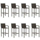 9 Piece Garden Bar Set Brown 3068019