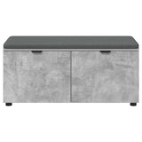 Hall Bench with Cushion Concrete Grey 100 x 38 x 46 cm 891491