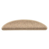 Stair Mats Self-adhesive Sisal-Look 15 pcs 56x17x3 cm Sand 326867