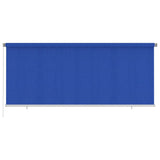 Outdoor Roller Blind 350x140 cm Blue HDPE 312846