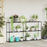 3-Tier Plant Stand Black 200 x 32 x 104 cm Steel 42021342