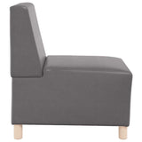 Modular Sofa Unit Armless Grey 55 x 74 x 82 cm Faux Leather 4108490