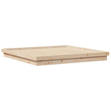 Bed Frame Natural 200 x 200 cm Solid Pine Wood 8004798