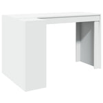 ZNTS Office Desk White 123.5x73.5x75 cm Engineered Wood 847982