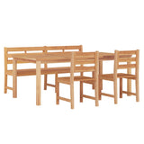4 Piece Garden Dining Set Solid Wood Teak 3157203