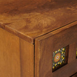 Bedside Cabinet 2 pcs Brown 40 x 33 x 46 cm Solid Mango Wood 4018223