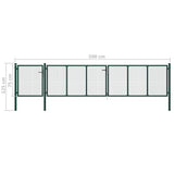 Garden Gate Steel 500x75 cm Green 144316