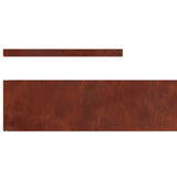Lawn Edging 450 x 15 cm Weathering Steel Rusty 868026
