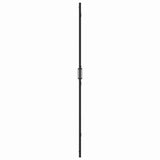 Walk-In Shower Wall Folding Black 100 x 6.5 x 190 cm 42017966