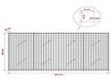 Gabion with 5 mm Wire and 5x5 cm Mesh 200x10x100 cm 3463966