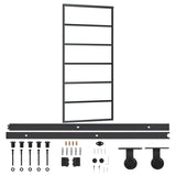 Sliding Door with Hardware Set ESG Glass&Aluminium 90x205 cm 3081952