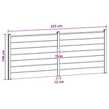 Fence Panel 2 pcs WPC and Aluminium Brown 3429457