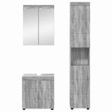 Bathroom Furniture Set TULUM 3 pcs Grey Sonoma 60 x 34 x 63 cm 3398040