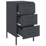 ZNTS Bedside Cabinets 2 pcs Anthracite 36x39x68 cm Steel 843083